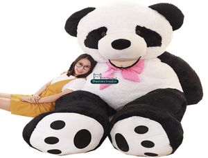 Dorimytrader grande desenho animado fofinho sorrindo panda brinquedo de pelúcia enorme anime de anime pandas sofá tatami decoração de presente 260cm 160cm 12343613