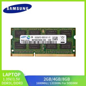 Ram 1/2pcs Samsung Ram dizüstü bilgisayar DDR3L DDR3 8GB 4GB 2GB 1333MHz 1600MHz SODIMM PC310600 12800 Defter 1.3V/1.5V PC3 RAM Memoria