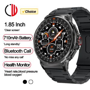 Saatler Zzysmart Akıllı Saat Erkekleri 1.85 inç Spor Fitness Tracker Bluetooth Call Heart Monitor 710mAh Akıllı Swatch Erkek Kadınlar