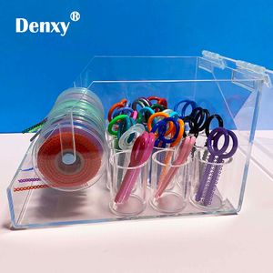 Denxy 1pc Zahnkieferorthopädie -Ligatur -Krawatten -Acryl -Spender elastischer Kette Platzierung Box ON RING Kieferorthopädie