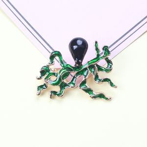 Ahtapot Yengeç Kurbağa Horoz Kertenkesi Kristal Taş Broş Renkli Gecko Metal Pim Sırt Çantası Üniforma Sevap Dekoratif Kolye