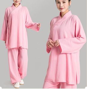 20colosr unisex yaz yüksek kaliteli keten wudang tai chi taiji takım elbise kung fu kıyafetleri wushu giyim kanadı chun üniformaları mor