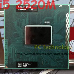 CPUS Orijinal Intel Çekirdek CPU I52520M 2,50GHz 3MB Çift Çekirdek SR048 I5 2520M FCPGA988 Dizüstü Bilgisayar Defter İşlemci Ücretsiz gönderim