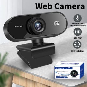 Webcams Yeni 1080p Mini Kamera USB Webcam 2K Tam HD Webcam Mikrofonlu PC Bilgisayar Dizüstü Bilgisayar Çevrimiçi Kamera için Web Kamerası