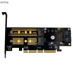 Kartlar M.2 NVME SSD NGFF MSATA TO PCIE X4/X8/X16 Raiser M KEAF B TEAH MSATA 3IN1 PCI Express Riser Kart MSATA SSD PCIE M.2 SATA Adaptör