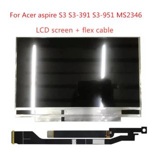 Acer S3951 S3391 S32464G Dizüstü Bilgisayar LCD Ekran için 13.3 inç B133xw03 V3 B133xtf01.0 B133xtf01.1 B133xtf01.2 Kablo Ücretsiz