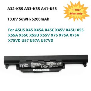 Батареи 10,8 В 56WH A32K55 Батарея для ноутбука для ASUS X45 X45A X45C X45V X45U X55 X55A X55C X55U X55V X75 X75A X75V X75VD U57 U57A U57VD
