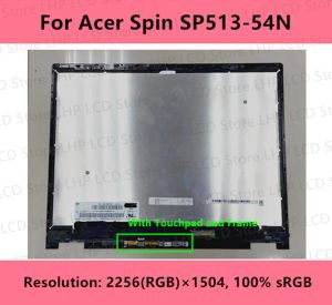 Acer Spin5 SP513 SP51354N53K4 LCD Dokunmatik Ekran EDP 40PINS 2650X1504% SRGB Sayısallaştırıcı Ekran Montajı için Ekran 13.5 inç