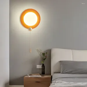 Duvar lambası Modern Basit Tel Switch Işık Lüks Yatak Odası Başucu Oturma Odası Kanepe Arka Plan Dekoratif Işıklar