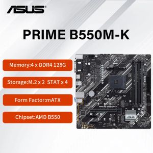 Материнские платы New Asus Prime B550MK Материнская плата Dual M.2, PCIE 4.0, 1 ГБ Ethernet, SATA 6 Гбит / с, USB 3.2 Gen Typea