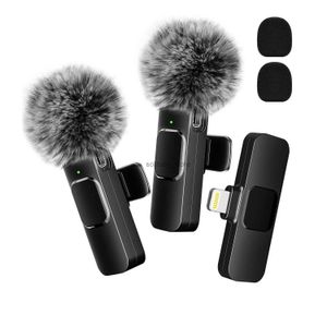 Микрофоны Новый беспроводной микрофон лавальер для аудио и видеозаписи Mini Подходящий для iPhone Android ноутбук