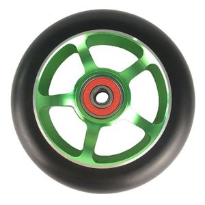 Jeerkool 88a 100 мм Scooter Wheels Skateboard аксессуары скоростные коньки с колесами с подшипниками из сплавного вращаемого ступица серебристого LZ7