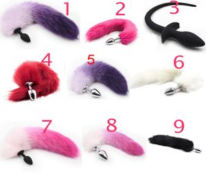 Fetish Soft Wild Fox Tail Metal Steel Silicone Anal Anal Bult Bult для женщин Bdsm Cosplay AccessoryCrawls Paws Buttplugadult 1038933