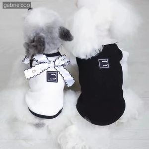 Tasarımcı Pet Köpek Strap Vest Ins Siyah Beyaz Klasik Logo Yay Köpek Giysileri Corgi Köpek Kedi Yelek XS-XL