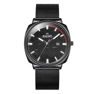 Мужские часы Gold Watch Dial Work Quartz Watch Watch Watches for Men Luxury Brand Chronograph Clock Steel Belt Fashion
