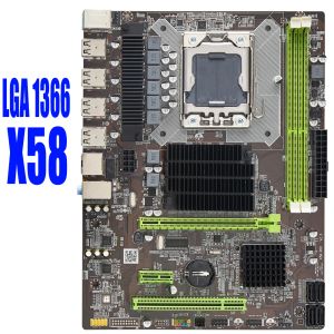 Материнские платы X58 LGA 1366 Motherboard LGA1366 Поддержка Reg ECC DDR3 и Xeon процессор AMD RX Series Spell DDR3 4GB 8GB 16GB