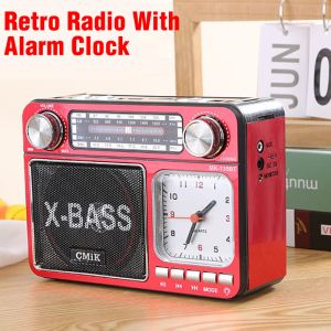 Игроки ретро Home Portable Light и Clock Bluetooth Radio Support USB TF -карта приемник Mp3 Music Player