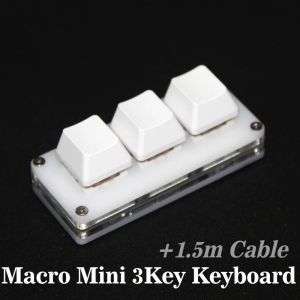 Klavyeler OSU! Klavye Oyunları 3 Anahtar Beyaz Makro Kısa Klavye Makro Keykap Kendi Kendine Ayar USB Programlanabilir Mekanik Klavye Kırmızı / Mavi