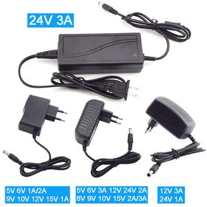 AC DC 5V 6V 9V 10V 12V 15V 24V Volt Güç Adaptörü 1A 2A 3A Besleme Duvar Şartı LED Şerit Işık Kamera Yönlendirici A1