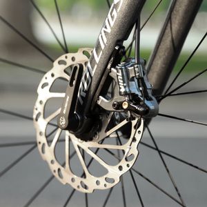 Juin Tech F1 bisiklet disk fren kaliper hattı çekme hidrolik frenler seti mtb xc yol dağ bisikleti fren rotorları 160mm düz montaj