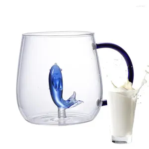 Kupalar cam 3d hayvan fincan hediye cam sevimli su balina denizyıldızı kahve sütü kupa çocuklar şarap için