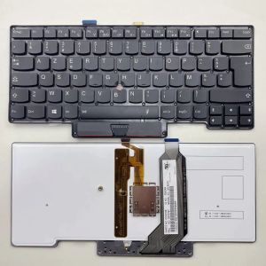 Klavyeler ThinkPad Lenovo X1 Karbon 1st Gen Fru 04Y0797 ​​PARÇALAR NO 0C02188 FR AZERTY Düzen