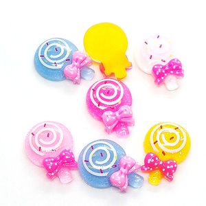 20pcs/lot tatlı tırnak sanatı Charms parça lolipop/tatlı/meyve/dondurma 3D karışık reçine diy fonkaz tırnak parçaları el sanatları malzemeleri