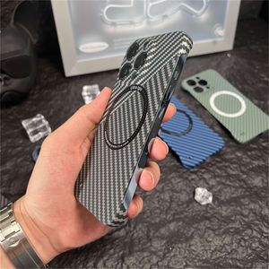 Магнитный корпус для iPhone15 14 13 Pro Max Aramid Fibre Phone Case для MacSafe для iPhone 13 Mini Luxury Carbon Fibre14 Plus Cover