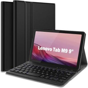 Lenovo Sekme M9 2023 ÇALIŞI KLEPBAY KAVRAMI 9 inç Tablet TB310FU Manyetik olarak Çıkarılabilir İnce PU Deri Stand ile TB310XU