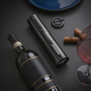 Otomatik Şarap Tıpkı Şişe Açıcı Folyo Kesici Seti Taşınabilir Elektrikli Kırmızı Şarap Tutucu Açıcı Ev Mutfak Gadgets