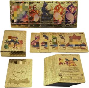 Оптовая молния мыши золотая фольга карта ПВХ Lightning Mouse Collect Card Card Board Game Game Fun Game Card English 55 штук 1 коробка