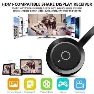 Kutu HDMicompatible TV Stick 2.4G 5G 4K TV Miracast Airplay için Digital Dongle IOS Windows ve