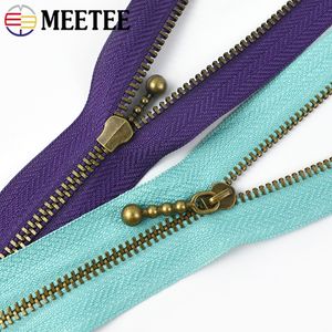 10 pezzi Meeting 3# zote di metallo denti in bronzo Zip 15/18/20/25 cm Zipper di fascia ravvicinata per scarpe da sacco kit di riparazione di abiti da cucire acessori