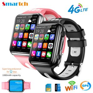 Watches H1 W5 4G GPS Wifi location Student Kids Smart Watch Phone android system clock app install Bluetooth Smartwatch 4G SIM Card