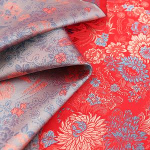 Цветочная ткань парлая атласная ткань для китайского чинсамского кимоно и материала для швейной одежды