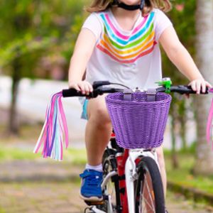 Bisiklet Sepet Çocuk Kid's Bisiklet Sepet Flamalar Set Renkli Saleller Bell Çıkarmaları Ön Talbar Bisiklet Sepeti Çocuklar İçin