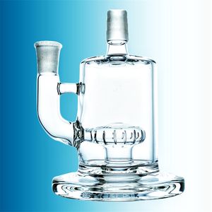 Огрозистые стеклянные бонги кальян/стеклянную основу с 1 Perc Sweep Filter и Bubbler, разъем от 14 до 18 мм