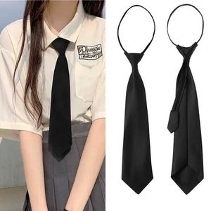 Шея галстуки Unisex Black Simple Clip галстук галстук