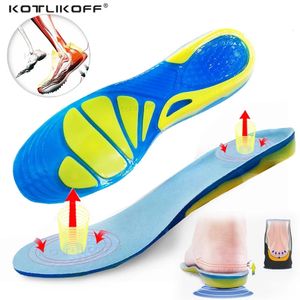 Silicone não deslizamento em gel de sapatos de sapatos esportivos macios massageando a palmilha de palestras ortopédicas para os pés de sapatos de pés solteiros de absorção de choque 240329