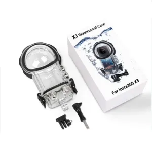Aksesuarlar Spor Kamera Dalış Kılıfı Su Geçirmez Konut Koruyucu Kılıf Su Altı Su Altı 40m Insta360 X3 Aksiyon Kamerası