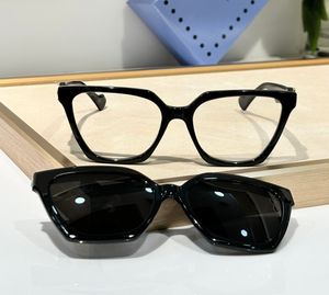 Óculos de sol com lentes duplas quadros quadros de gato preto Mulheres verão molas grossas tons de sol Sonnenbrille tons de moda UV400