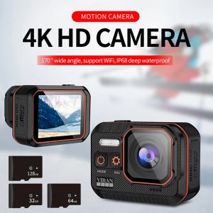 Kameralar 1050mAh SC002 2.0inch Antishake Sports Action Camera Motosiklet Araç Kayı