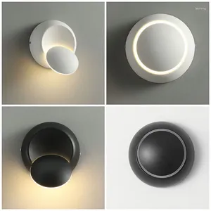 Duvar lambası Nordic Crescent 6W döndürülebilir duvara monte yatak başı koridor koridor koridoru sconce Cre LED Işık Yatak Odası Merdiven