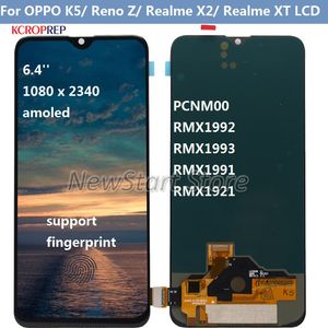 Super Amoled for Oppo K5 Reno z ЖК -дисплей экран экран сенсорный дигитайзер для Realme x2 Display Realme XT LCD -дисплей с кадром