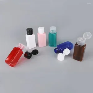 Şişeler 500 x 30ml/1 oz kare açık evcil hayvan losyon şişesi ile flip kapak plastik şampuan boş kozmetik örnek konteyner seyahat kavanozları