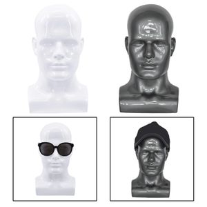 Gerçekçi PVC Erkek Manken Kafası Ekran Baş Manken Ekran Şapka Baş Kafa Standı Display Wig Hats Gözlükleri 240403