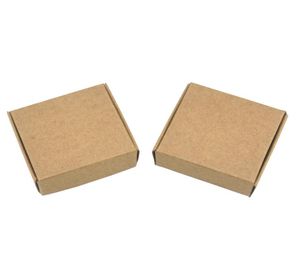 50pcslot 5555515см небольшая натуральная коричневая бумажная коробка с натуральной коричневой крафт.