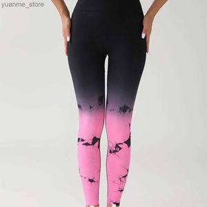 Yoga Kıyafetleri Sıcak Satış Kadın Scrunch Ganimet Boya Geri Dönüşümlü Özel Yoga Pantolon Push Sportswear Fitness Sıkı Egzersiz Mermer Taytlar Y240410