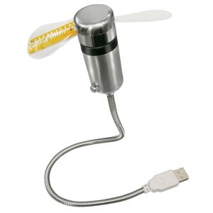 Gadgets Metal Mini Fan USB USB Powered Mini Soğutma yanıp sönen Fan Saat Fanları Zaman Sıcaklığı Ekranı Dizüstü Bilgisayar PC Defter için Taşınabilir Gadgets