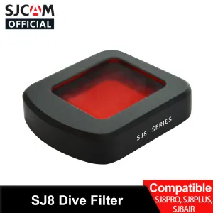 Aksesuarlar SJCAM SJ8 Dalış Filtresi Su Geçirmez Konut Kılıfı Lens SJCAM SJ8 Air / SJ8 Plus / SJ8 Pro Eylem Kamerası için Kırmızı Filtre Koruması